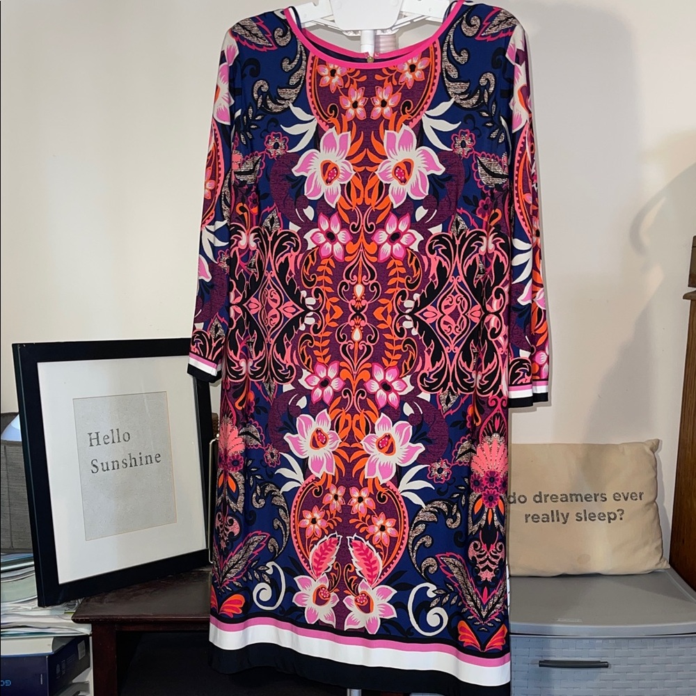 Eliza J Vintage Print Shift Dress